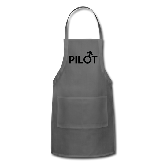 Pilot - Male - Black - Adjustable Apron - charcoal