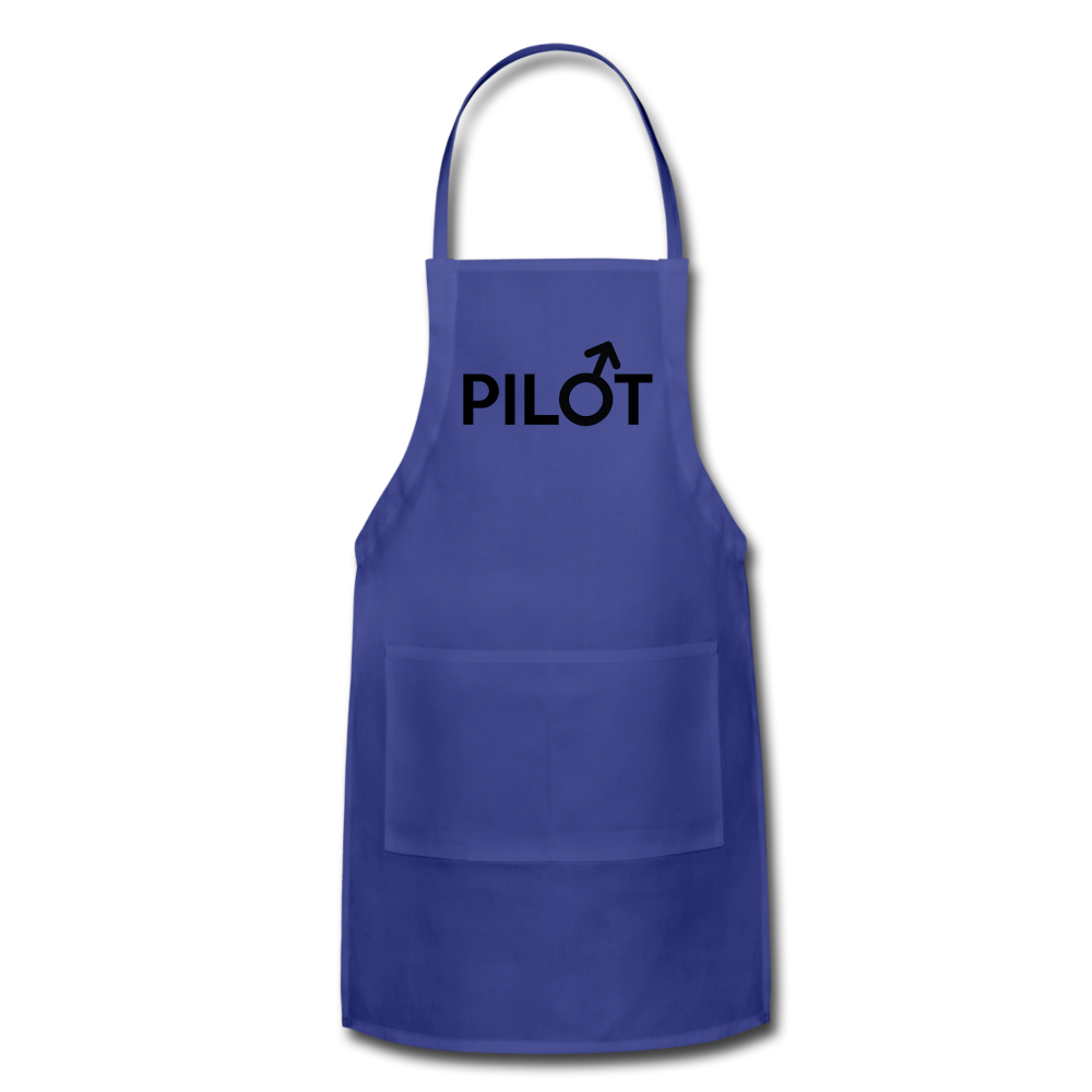 Pilot - Male - Black - Adjustable Apron - royal blue