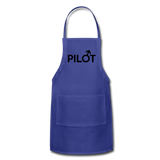 Pilot - Male - Black - Adjustable Apron - royal blue