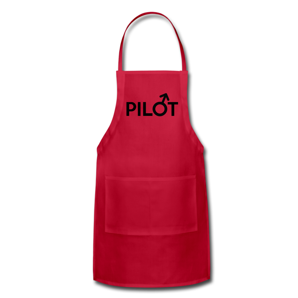 Pilot - Male - Black - Adjustable Apron - red