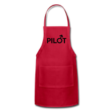 Pilot - Male - Black - Adjustable Apron - red