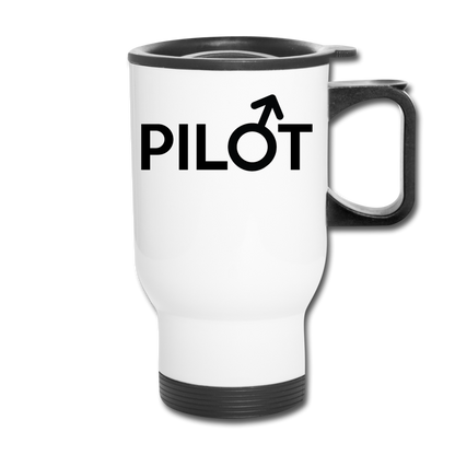 Pilot - Male - Black - Travel Mug - white