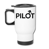 Pilot - Male - Black - Travel Mug - white