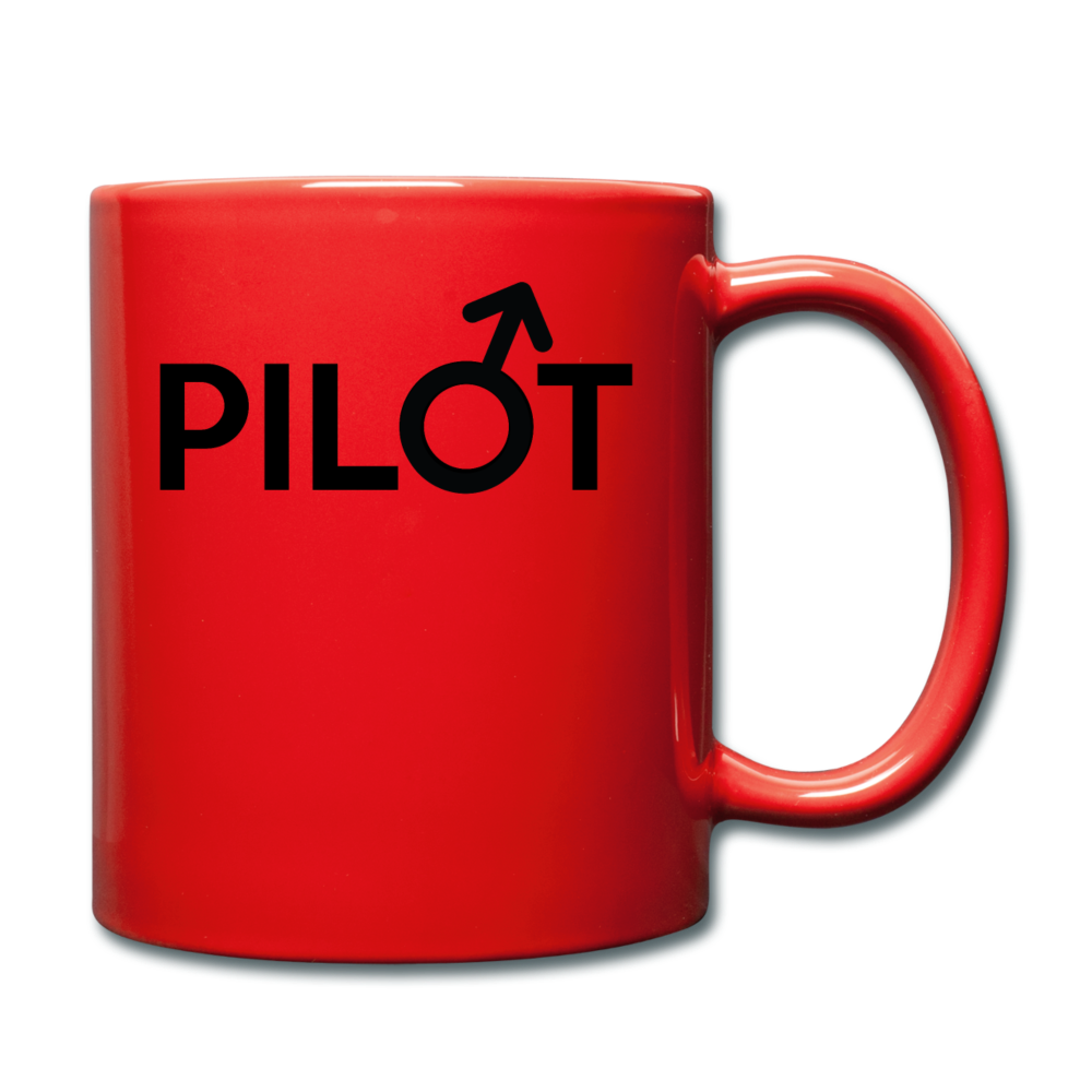 Pilot - Male - Black - Full Color Mug - red