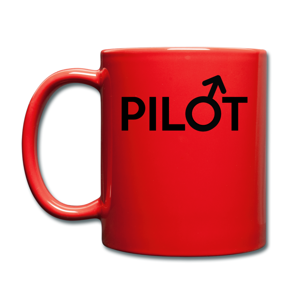 Pilot - Male - Black - Full Color Mug - red