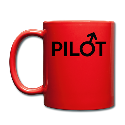 Pilot - Male - Black - Full Color Mug - red