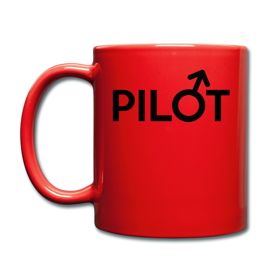 Pilot - Male - Black - Full Color Mug - red