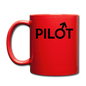 Pilot - Male - Black - Full Color Mug - red