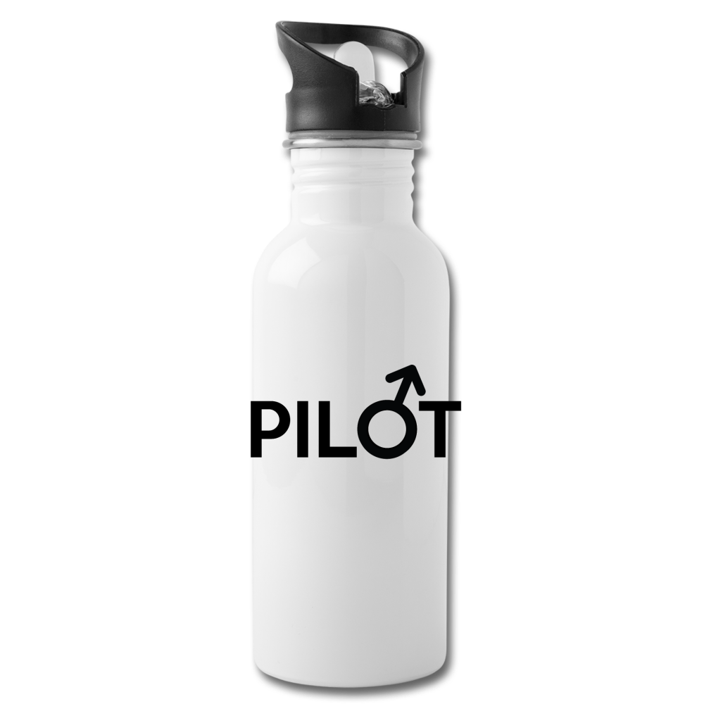 Pilot - Male - Black - Water Bottle - white