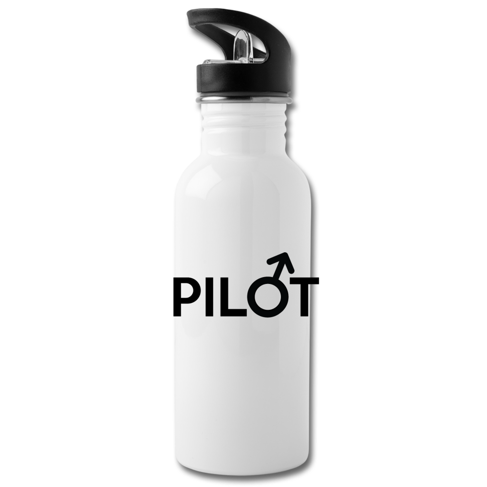 Pilot - Male - Black - Water Bottle - white