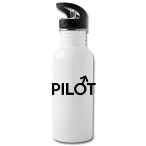 Pilot - Male - Black - Water Bottle - white