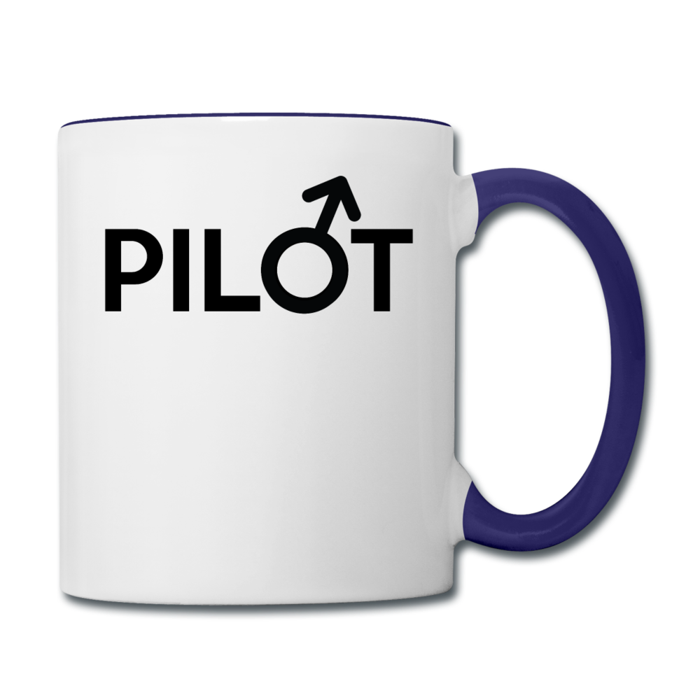 Pilot - Male - Black - Contrast Coffee Mug - white/cobalt blue