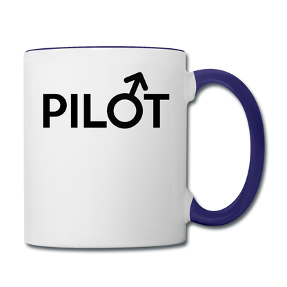 Pilot - Male - Black - Contrast Coffee Mug - white/cobalt blue