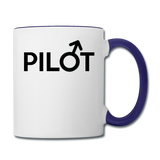 Pilot - Male - Black - Contrast Coffee Mug - white/cobalt blue