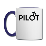 Pilot - Male - Black - Contrast Coffee Mug - white/cobalt blue
