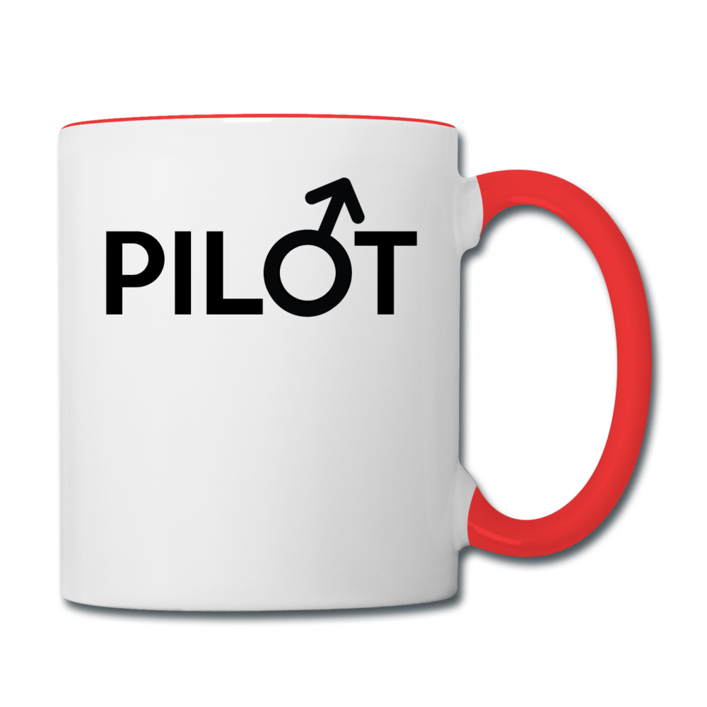 Pilot - Male - Black - Contrast Coffee Mug - white/red