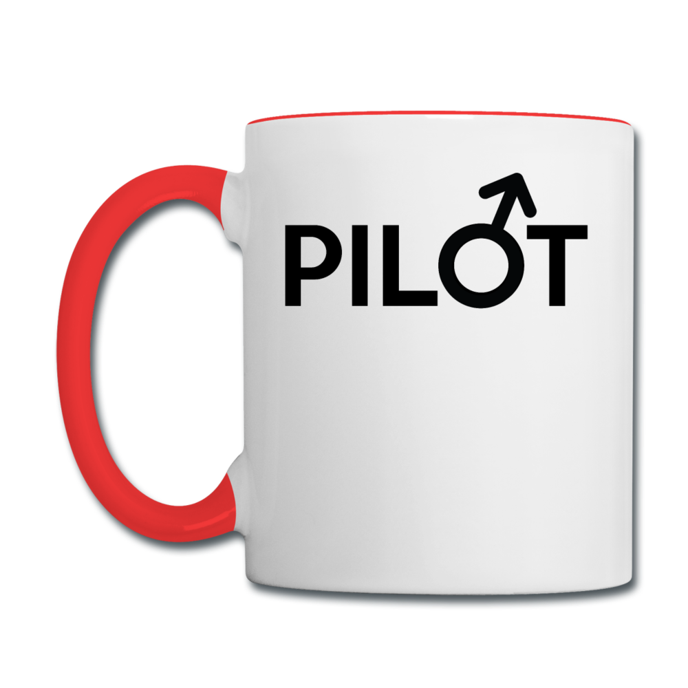 Pilot - Male - Black - Contrast Coffee Mug - white/red