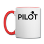 Pilot - Male - Black - Contrast Coffee Mug - white/red