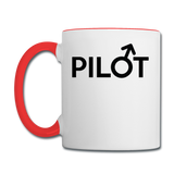 Pilot - Male - Black - Contrast Coffee Mug - white/red
