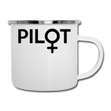 Pilot - Female - Black - Camper Mug - white