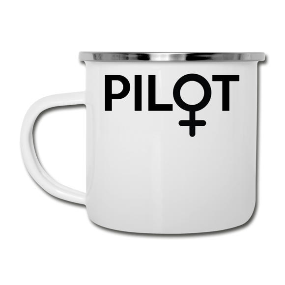 Pilot - Female - Black - Camper Mug - white