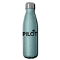 Pilot - Male - Black - Insulated Stainless Steel Water Bottle - turquoise glitter