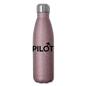 Pilot - Male - Black - Insulated Stainless Steel Water Bottle - pink glitter