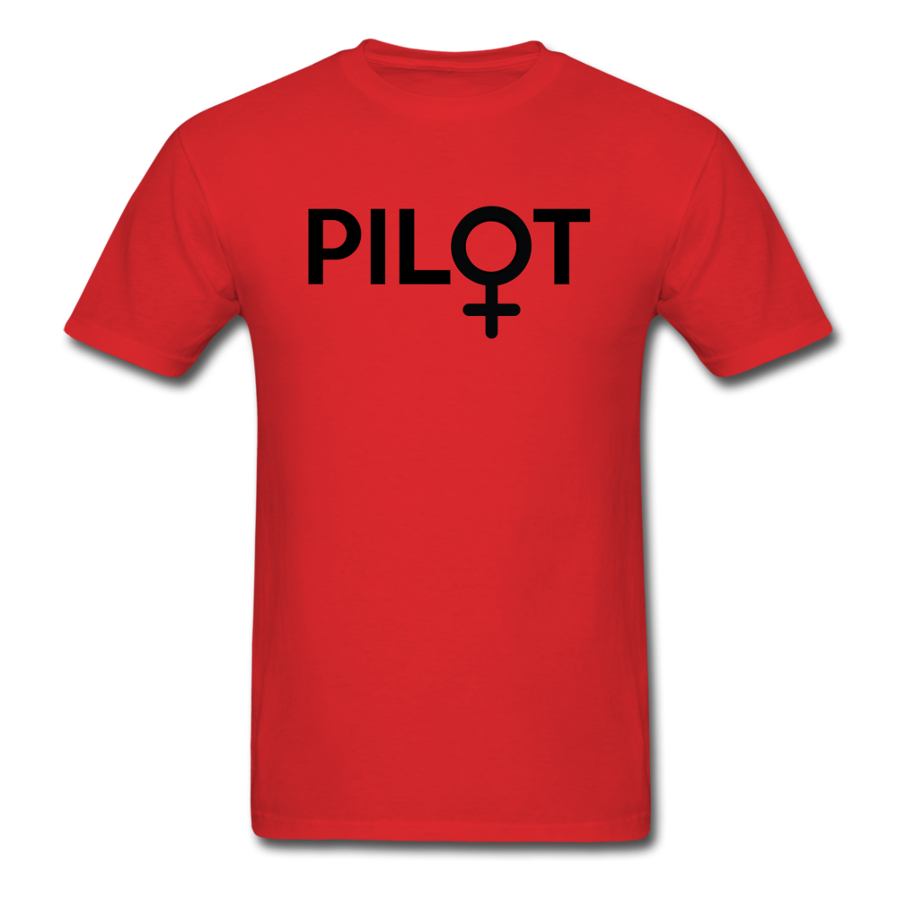 Pilot - Female - Black - Unisex Classic T-Shirt - red