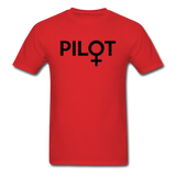 Pilot - Female - Black - Unisex Classic T-Shirt - red
