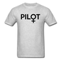 Pilot - Female - Black - Unisex Classic T-Shirt - heather gray