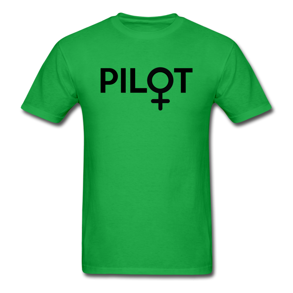 Pilot - Female - Black - Unisex Classic T-Shirt - bright green