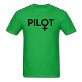Pilot - Female - Black - Unisex Classic T-Shirt - bright green