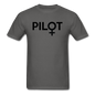 Pilot - Female - Black - Unisex Classic T-Shirt - charcoal