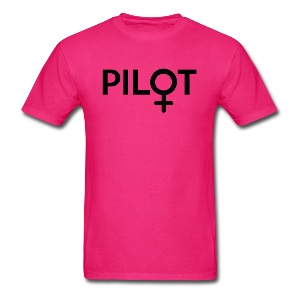 Pilot - Female - Black - Unisex Classic T-Shirt - fuchsia