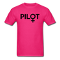 Pilot - Female - Black - Unisex Classic T-Shirt - fuchsia