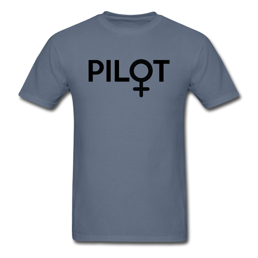 Pilot - Female - Black - Unisex Classic T-Shirt - denim