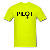 Pilot - Female - Black - Unisex Classic T-Shirt - safety green