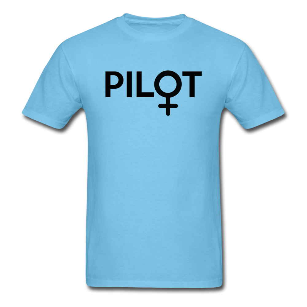 Pilot - Female - Black - Unisex Classic T-Shirt - aquatic blue