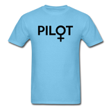 Pilot - Female - Black - Unisex Classic T-Shirt - aquatic blue