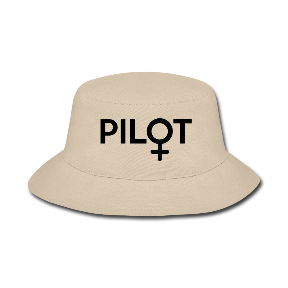 Pilot - Female - Black - Bucket Hat - cream