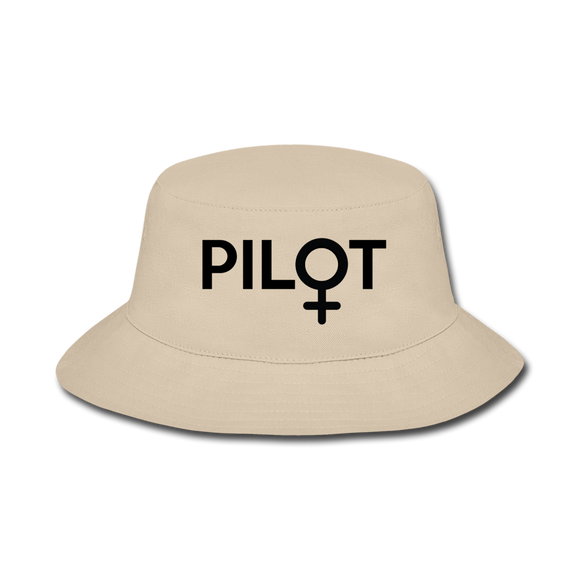 Pilot - Female - Black - Bucket Hat - cream