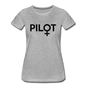 Pilot - Female - Black - Women’s Premium T-Shirt - heather gray