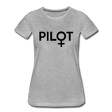 Pilot - Female - Black - Women’s Premium T-Shirt - heather gray