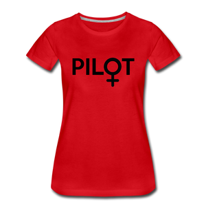Pilot - Female - Black - Women’s Premium T-Shirt - red