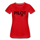 Pilot - Female - Black - Women’s Premium T-Shirt - red