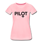 Pilot - Female - Black - Women’s Premium T-Shirt - pink