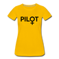 Pilot - Female - Black - Women’s Premium T-Shirt - sun yellow