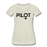 Pilot - Female - Black - Women’s Premium T-Shirt - heather oatmeal