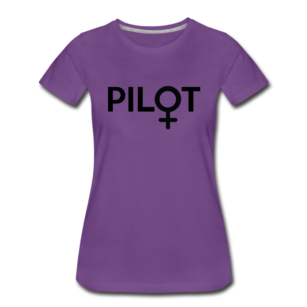 Pilot - Female - Black - Women’s Premium T-Shirt - purple