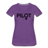 Pilot - Female - Black - Women’s Premium T-Shirt - purple
